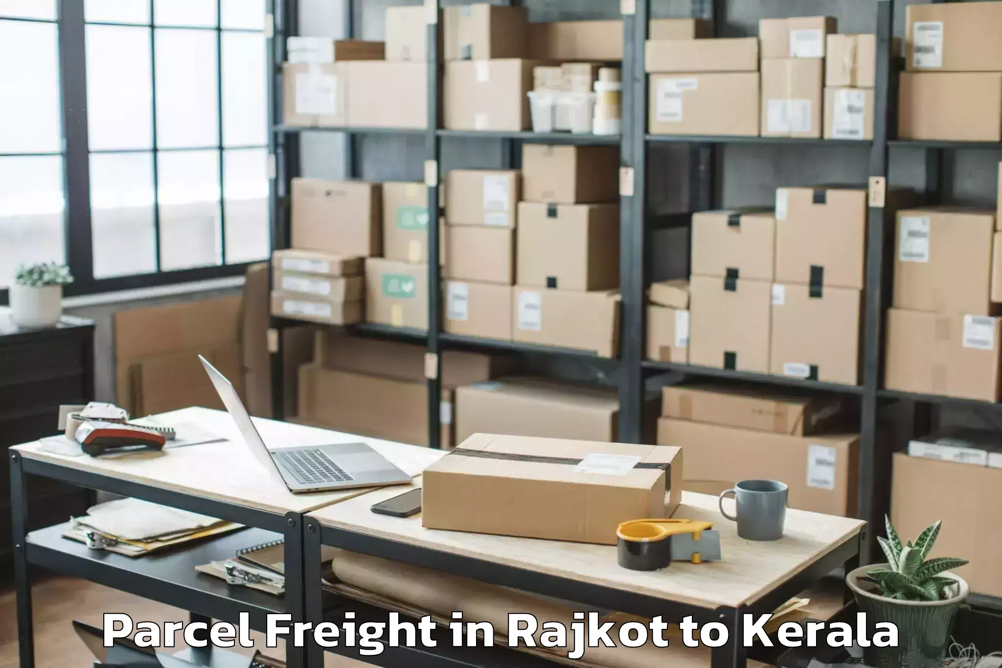 Professional Rajkot to Lulu Mall Thiruvananthapuram Parcel Freight